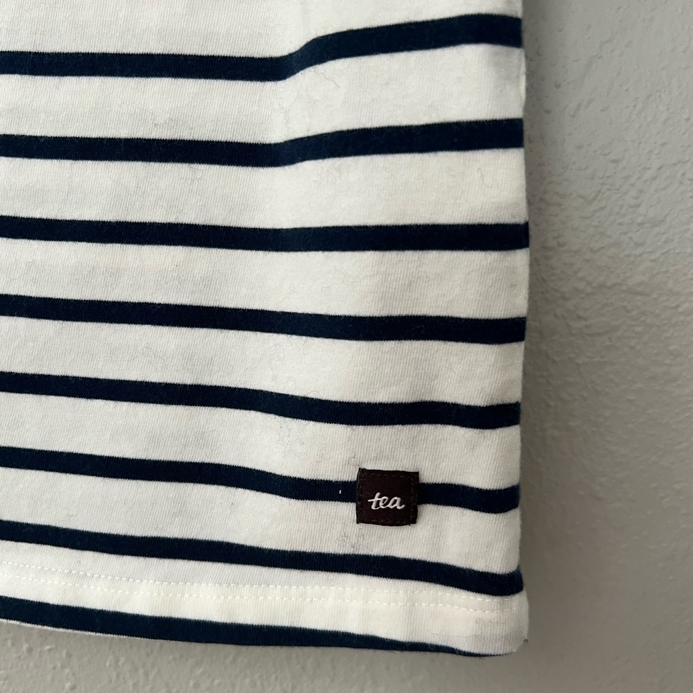 Tea Collection Striped Ruffle Shoulder Dress - Picture 3 of 5